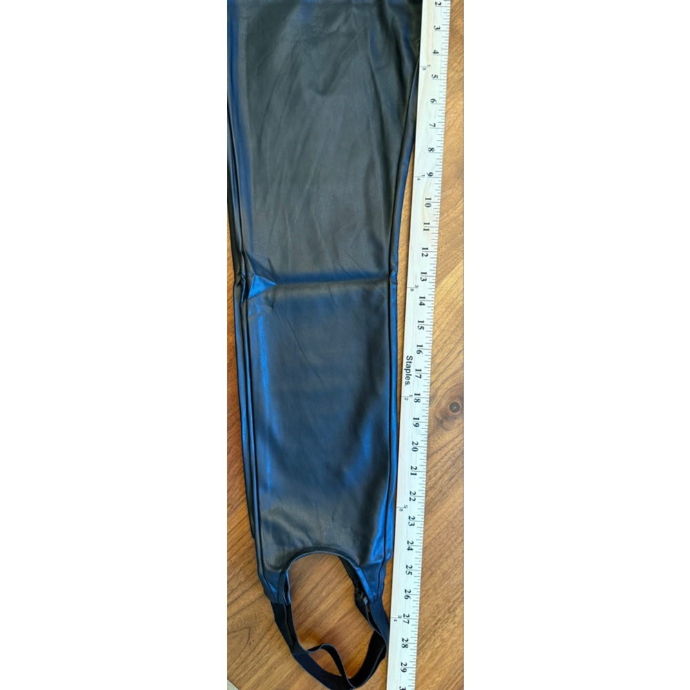 WeWoreWhat Vegan Leather Stirrup Leggings Black Size S NWT - Picture 15 of 16